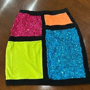 Delia's Small with pink and blue sequins skirt multicolor